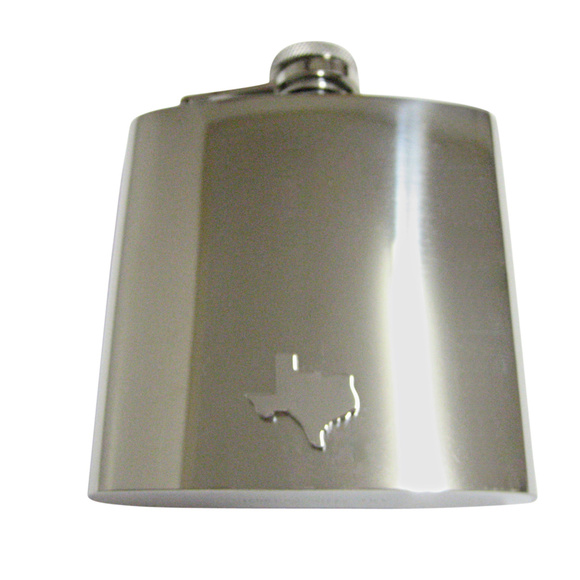 Texas State Map Shape 6oz Flask - Picture 1 of 1